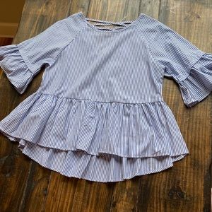 Listicle 100% Cotton Peplum Top